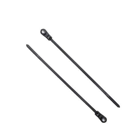 South Main Hardware Cable Tie, 4-1/2 in L, 0.8 in Max Bundle Dia., Black, 18 lb Strength, 100 PK 222001